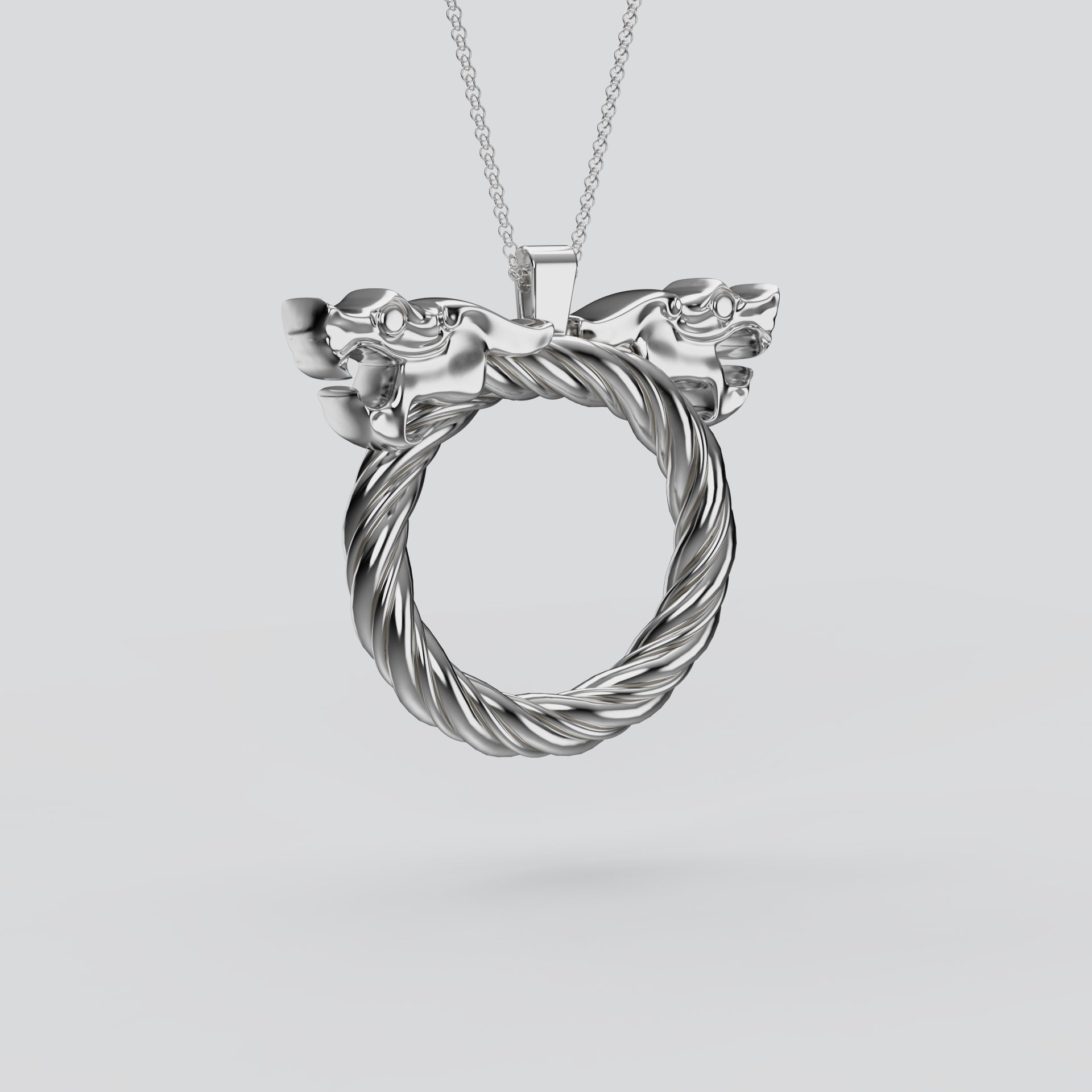 Sculpted Dragon pendant Two Motif, large model