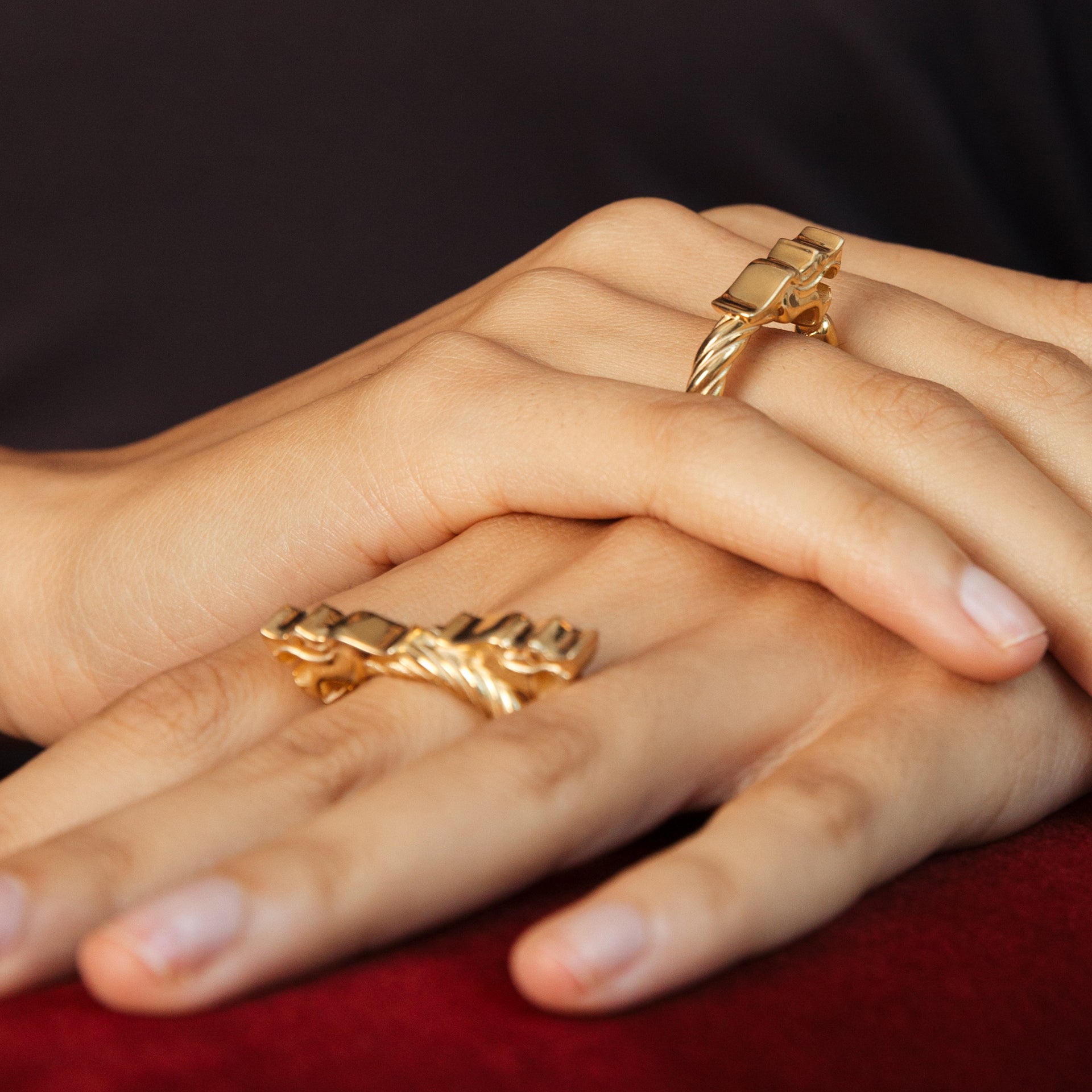 Sculpted Dragon ring Two Motif