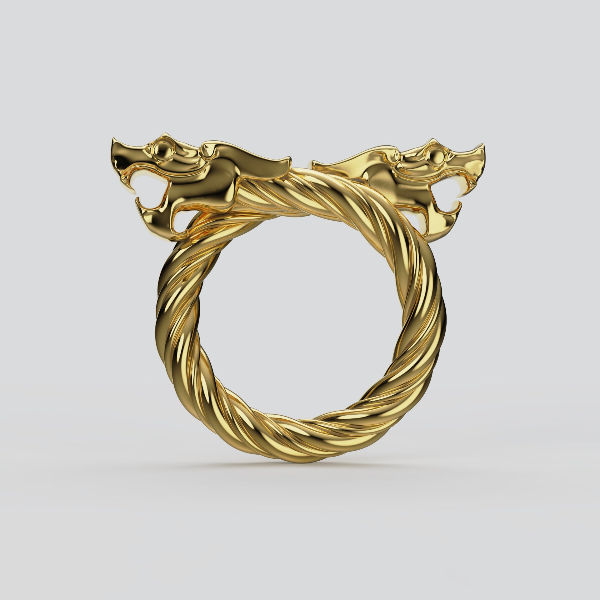 Sculpted Dragon ring Two Motif