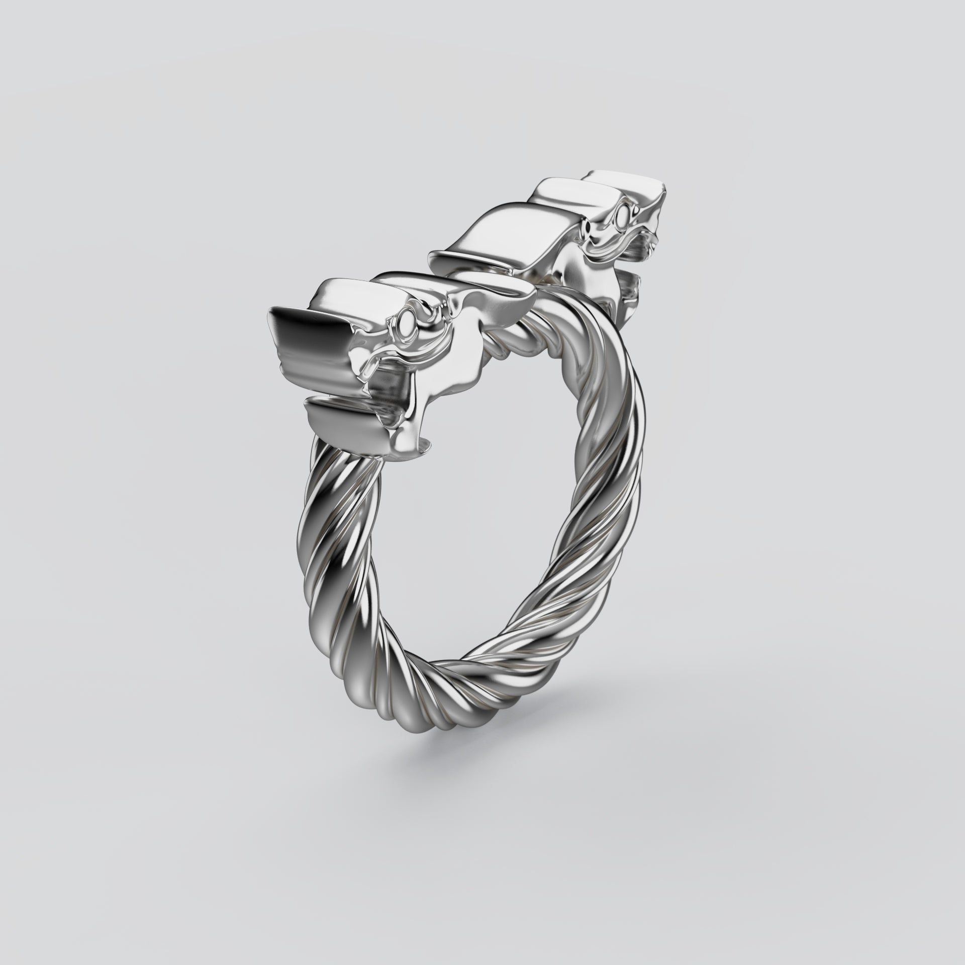 Sculpted Dragon ring Two Motif